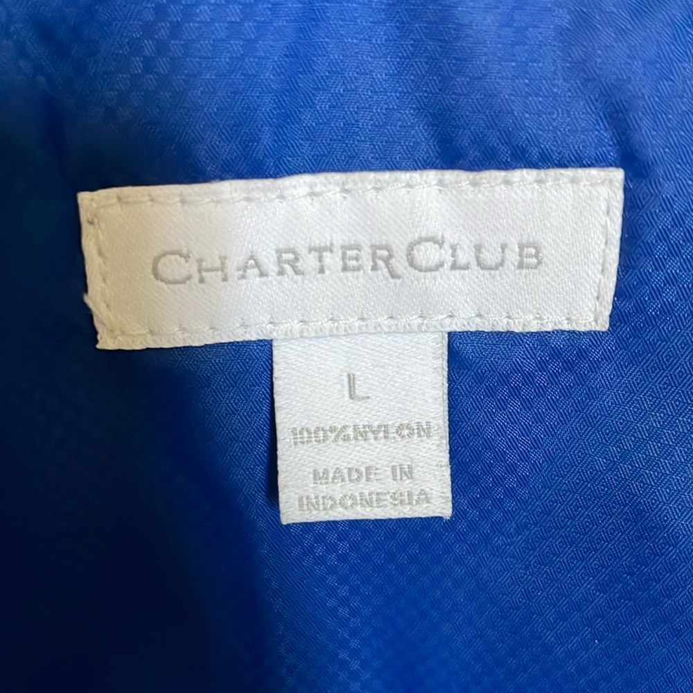 CHARTER CIUB QUILTED STAND COLLAR, ROYAL BLUE VEST- SIZE LARGE - Picture 5 of 14